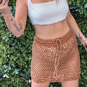 12th tribe- Carried Away Cafe Crochet Skirt (NWT)